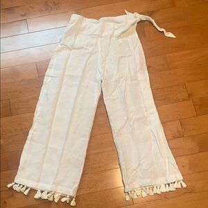 Club Monaco White Wide Leg Pants